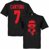 Manchester United T-shirt Cantona 7 Silhouette Svart S