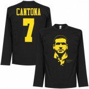 Manchester United T-shirt Cantona Silhouette Long Sleeve Eric Cantona Svart XL