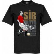 Manchester United T-shirt Legend Sir Bobby Charlton Legend Svart XXL