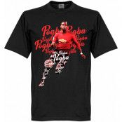 Manchester United T-shirt Pogba Script Paul Pogba Svart XXL