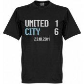 Manchester United T-shirt United 1 City 6 Scoreboard Svart 5XL