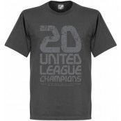 Manchester United T-shirt Winners United 20 League Champions Mörkgrå L