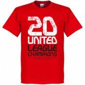 Manchester United T-shirt Winners United 20 League Champions Röd XXL