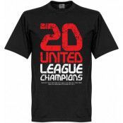 Manchester United T-shirt Winners United 20 League Champions Svart L