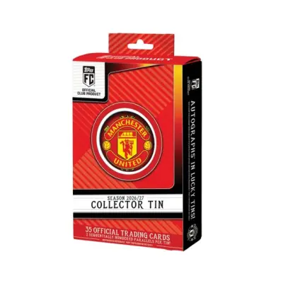 Topps - Svart Trading Cards - Manchester United Collector Tin 2026/27 - 1 Box (35 Cards) @ Hatstore