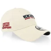 New Era - Football Beige unconstructed Keps - Newcastle United Wordmark 9TWENTY Ivory/Navy Dad Cap @ Hatstore