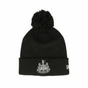 New Era - Football Svart pom Beanie - Newcastle United Monochrome Cuff Beanie Black Pom @ Hatstore