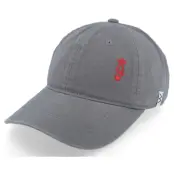 Iconic - Grå unconstructed Keps - Poker Queen Crown Wai Washed Cotton Grey Mom Cap @ Hatstore