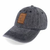 Iconic - Svart unconstructed Keps - Poker Queen 382 Snow Washed Black Denim Dad Cap @ Hatstore