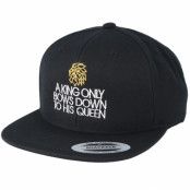 Keps A King Only Bows Down To His Queen Black Snapback - Lions - Svart Snapback