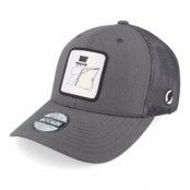 Moomin - Grå trucker Keps - Moomin Pappa Reading Grey Trucker @ Hatstore