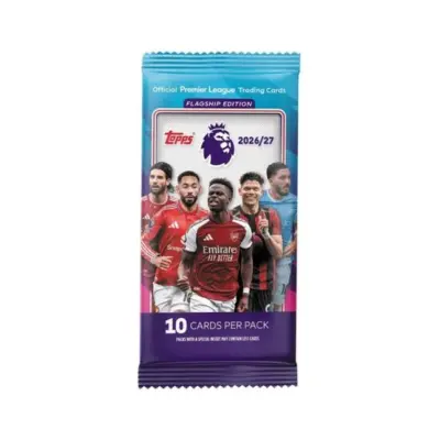 Topps - Svart Trading Cards - Flagship Premier League 2026/27 Cards - 1 Pack (10 Cards) @ Hatstore