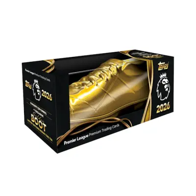 Topps - Svart Trading Cards - Premier League 2026 Golden Boot Tin (50 Cards + 7 Exclusive) @ Hatstore