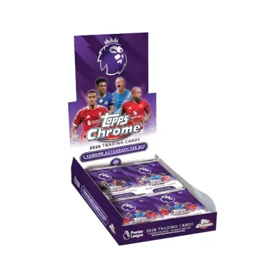 Topps - Svart Trading Cards - Premier League Chrome 2026 Hobby Box - 20 Packs (80 Cards) @ Hatstore