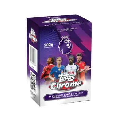 Topps - Svart Trading Cards - Premier League Chrome 2026 Value Box - 7 Packs (28 Cards) @ Hatstore