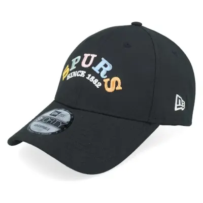 New Era - Football Svart adjustable Keps - Tottenham Hotspur Rainbow Wordmark 9FORTY Black Adjustable @ Hatstore