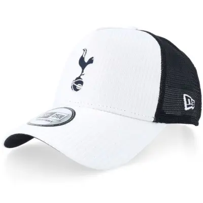 New Era - Football Vit trucker Keps - Tottenham Hotspur Pattern Knit White/Black A-Frame Trucker @ Hatstore