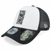 New Era - Football Vit trucker Keps - Tottenham Hotspur Wordmark White/Black A-frame Trucker @ Hatstore