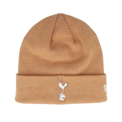 New Era - Football Beige cuff Beanie - Tottenham Hotspur Seasonal Beanie Dark Sand Cuff @ Hatstore