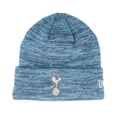 New Era - Football Blå cuff Beanie - Tottenham Hotspur Reflective Marl Beanie Whitegrain Navy Cuff @ Hatstore