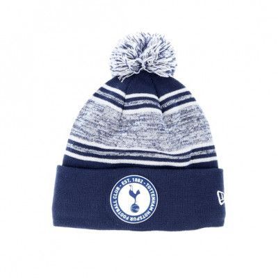 New Era - Football Blå pom Beanie - Tottenham Hotspur Fall 19 Marl Mid Bobble Navy Pom @ Hatstore