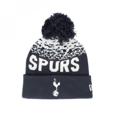 New Era - Football Blå pom Beanie - Tottenham Hotspur Marl Bobble Beanie Navy Pom @ Hatstore