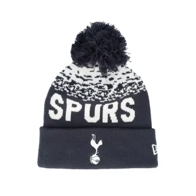 New Era - Football Blå pom Beanie - Tottenham Hotspur Marl Bobble Beanie Navy Pom @ Hatstore