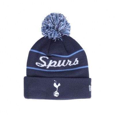 New Era - Football Blå pom Beanie - Tottenham Hotspur Wordmark Knit Navy Pom @ Hatstore