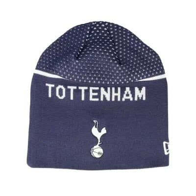New Era - Football Blå traditionalbeanie Beanie - Tottenham Hotspur Engineered Skull Whitegrain Navy Beanie @ Hatstore
