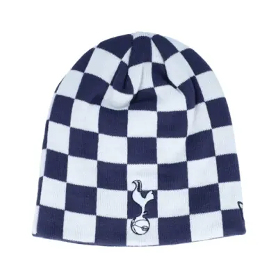 New Era - Football Multi traditionalbeanie Beanie - Tottenham Hotspur Checkboard Navy/White Skull Beanie @ Hatstore