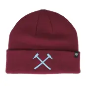 47 Brand - Football Röd cuff Beanie - West Ham Raised 47 Knit Beanie Cardinal Cuff @ Hatstore