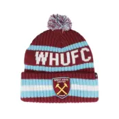 47 Brand - Football Röd pom Beanie - West Ham Bering 47 Cuff Beanie Cardinal Pom @ Hatstore