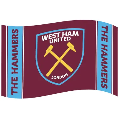 West Ham United Flagga Crest Stripe