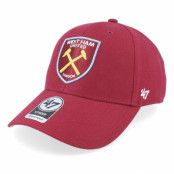 47 Brand - Football Röd adjustable Keps - West Ham Mvp Cardinal Red Adjustable @ Hatstore