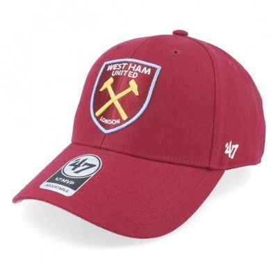47 Brand - Football Röd adjustable Keps - West Ham Mvp Cardinal Red Adjustable @ Hatstore