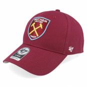 47 Brand - Football Röd adjustable Keps - West Ham United Fc Epl Raised Basic MVP Cardinal Adjustable @ Hatstore