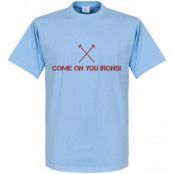 West Ham T-shirt Come On You Irons Ljusblå XXL