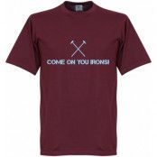 West Ham T-shirt Come On You Irons Vinröd S