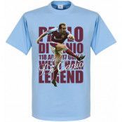 West Ham T-shirt Legend Di Canio Legend Ljusblå XXL