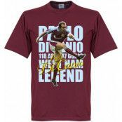West Ham T-shirt Legend Di Canio Legend Rödbrun L