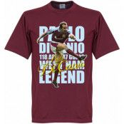 West Ham T-shirt Legend Di Canio Legend Rödbrun S