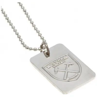 West Ham United Dog Tag med Kedja Silver