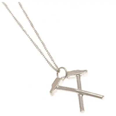 West Ham United Halskedja med Hängsmycke Silver Hammers