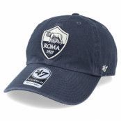 47 Brand - Football Blå unconstructed Keps - AS Roma Clean Up Vintage Navy/White Adjustable @ Hatstore