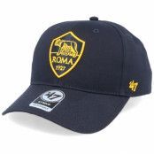 47 Brand - Football Svart adjustable Keps - AS Roma Raised Basic Mvp Navy/Yellow Adjustable @ Hatstore