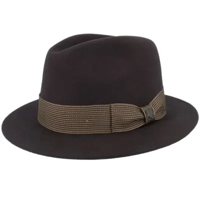 Brixton - Brun fedora Hatt - Roma Chocolate/Bronze Fedora @ Hatstore