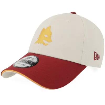 New Era - Football Beige adjustable Keps - AS Roma 96 9FORTY Stone/Maroon Adjustable @ Hatstore