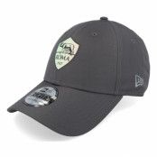 New Era - Football Grå adjustable Keps - AS Roma Iridescent 9FORTY Graphite Adjustable @ Hatstore