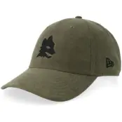 New Era - Football Grön adjustable Keps - AS Roma Faux Suede 9FORTY M-Crown Olive/Black Adjustable @ Hatstore