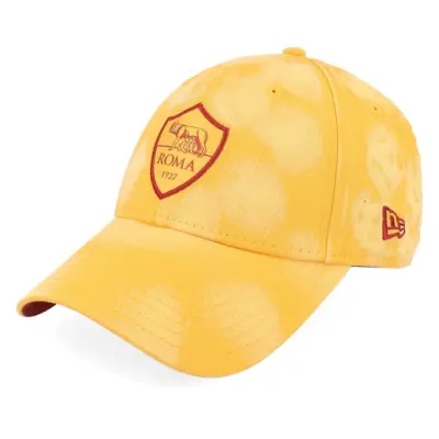 New Era - Football Gul adjustable Keps - AS Roma Tie Dye 9FORTY Yellow Adjustable @ Hatstore